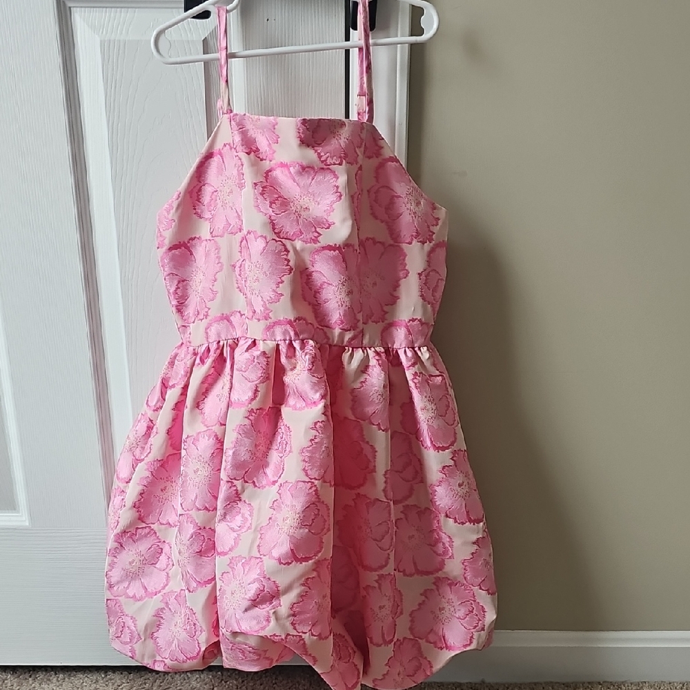 GB Social Sleeveless Floral Bubble Hem Dress
